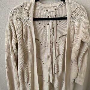 beige cardigan